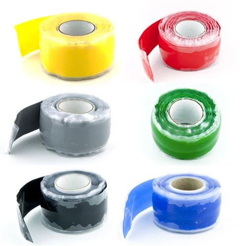 Zelfcensende siliconen tape lekafdichting - 1 in 10 ft zwart geen zelfklevend waterdichte siliciumrubber zelf amalgamerende tape voor slangreparatie/buislekafdichting/elektrische isolatie (pakket van 1 rol)
